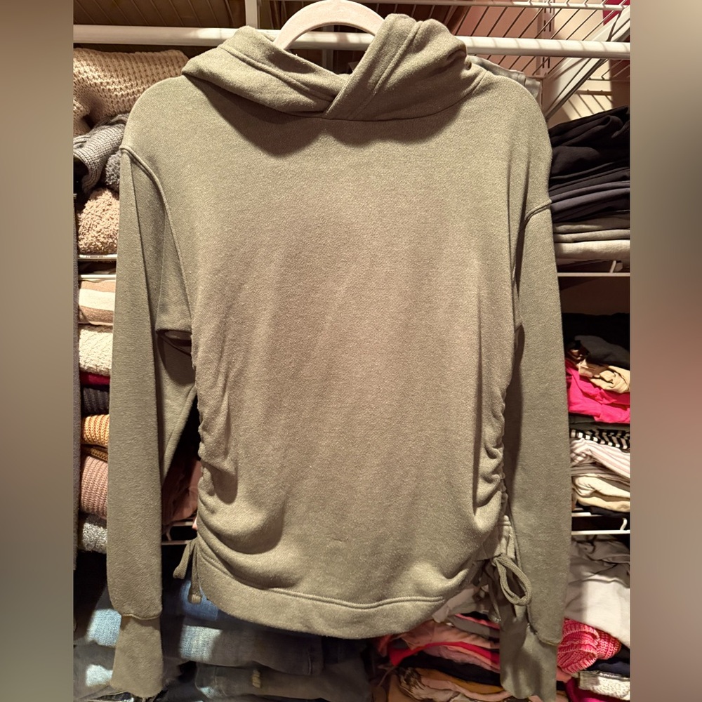Aerie Sweatshirt Hoodie Side Cinch